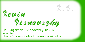 kevin visnovszky business card